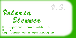 valeria slemmer business card